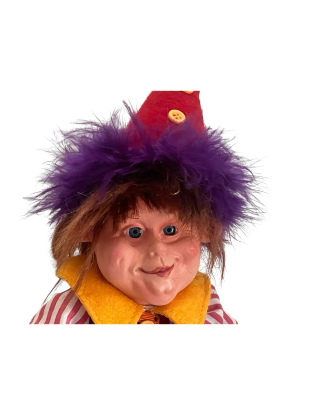 vintage Jester Clown Elf Doll Katherine's Sitting Shelf Sitter 15" Kleski - Picture 6 of 12